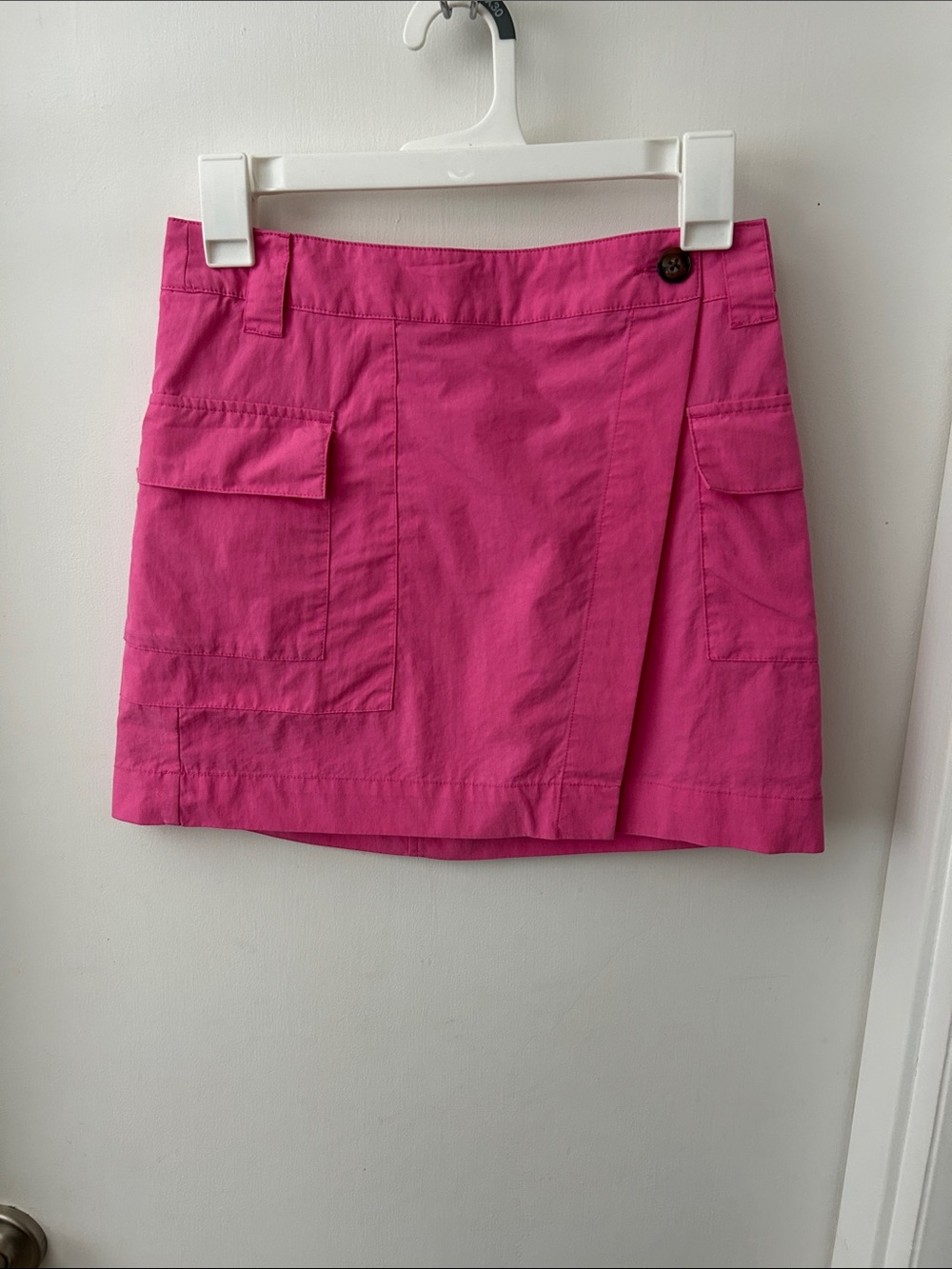 Women's Future Collective Hot Pink Wrap Mini Skirt with Cargo Pockets